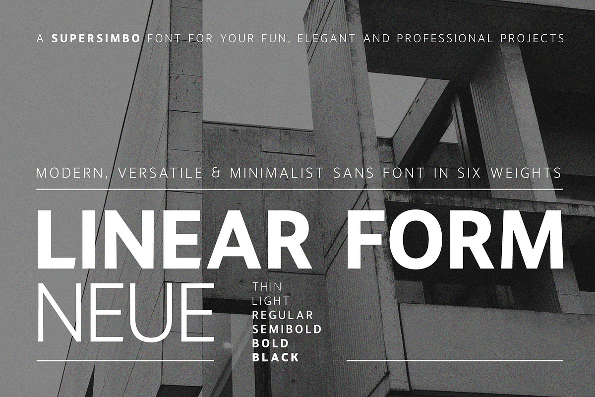Linear Form Neue | A Sans Serif Font, a Sans Serif Font by Supersimbo © (Photo 1 of 11)