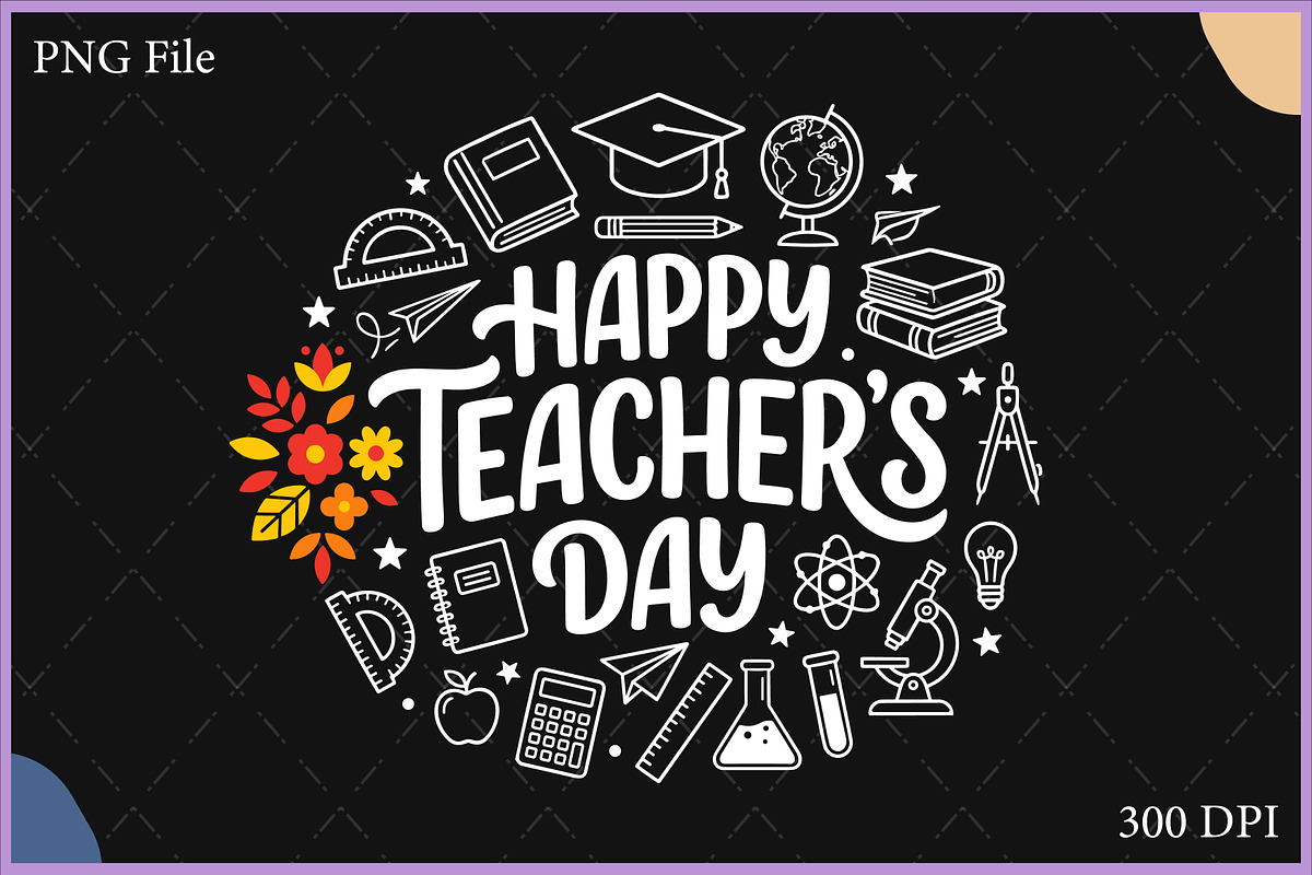 Happy Teacher's Day Vector Art SVG, an Object Illustration by Gfx Expert Team (Photo 1 of 3)