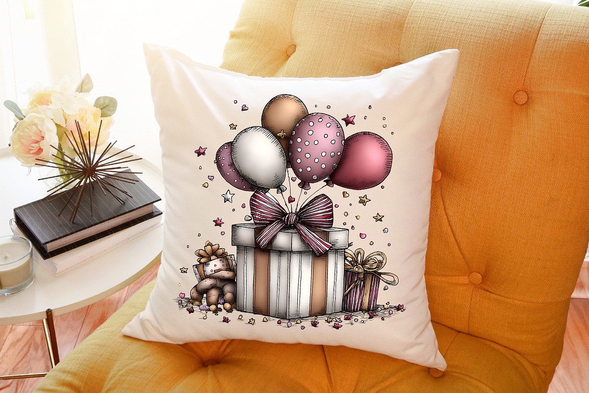 Whimsical New Year Gift Box Clipart, an Illustration by Sublimation Artist (Photo 6 of 6)