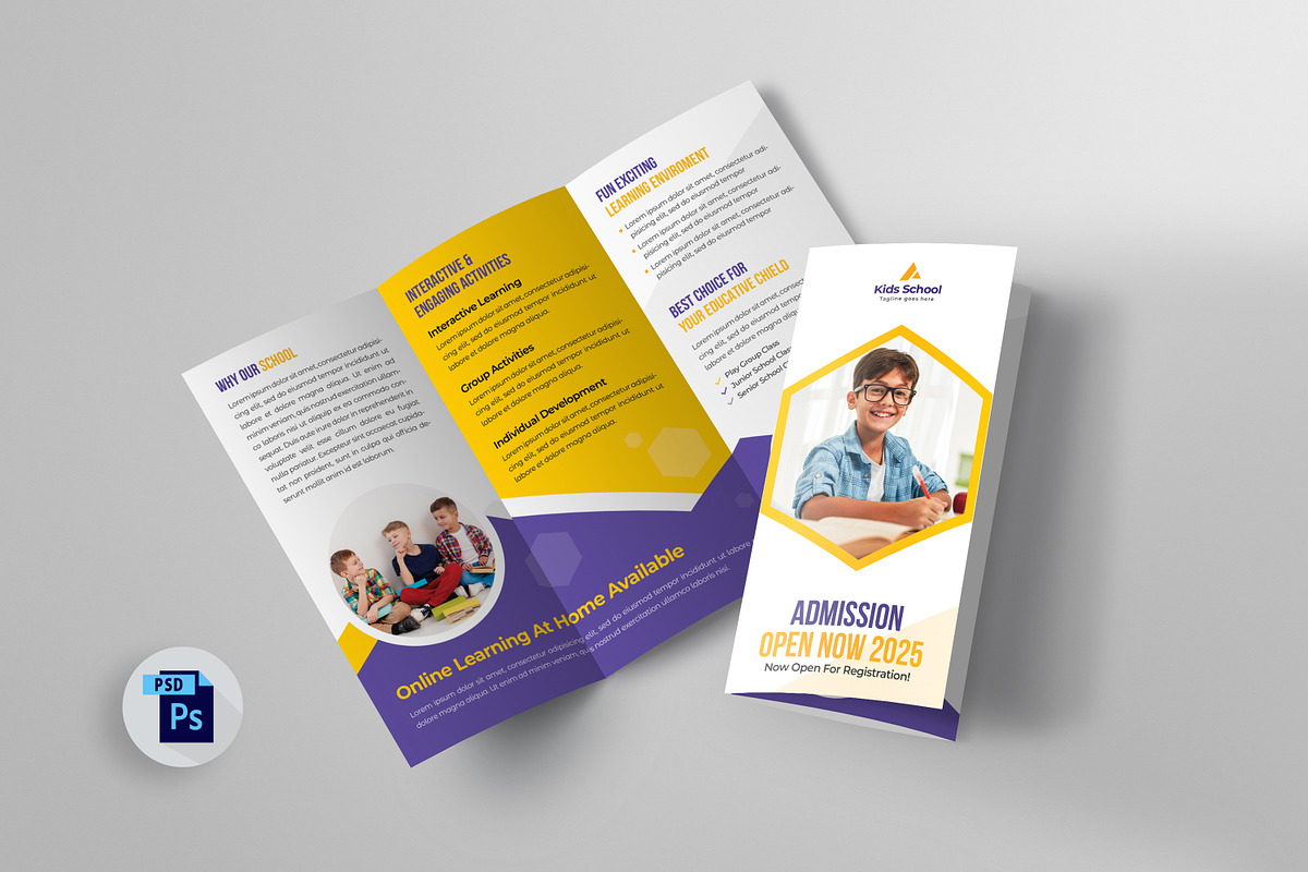 School Education Trifold Brochure, a Brochure Template by DesignOriel (Photo 1 of 3)