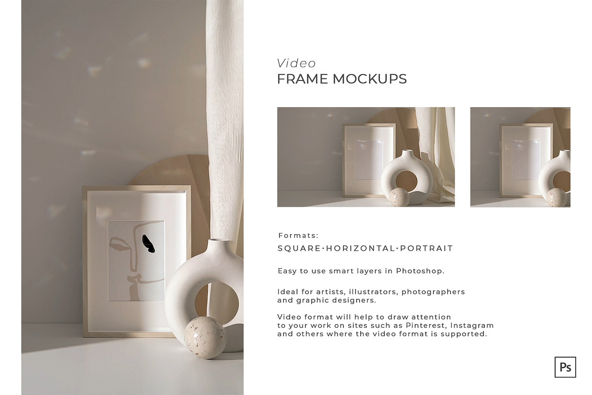 Video&Photo Frame mockups, a Print Template by Una Matison (Photo 8 of 13)