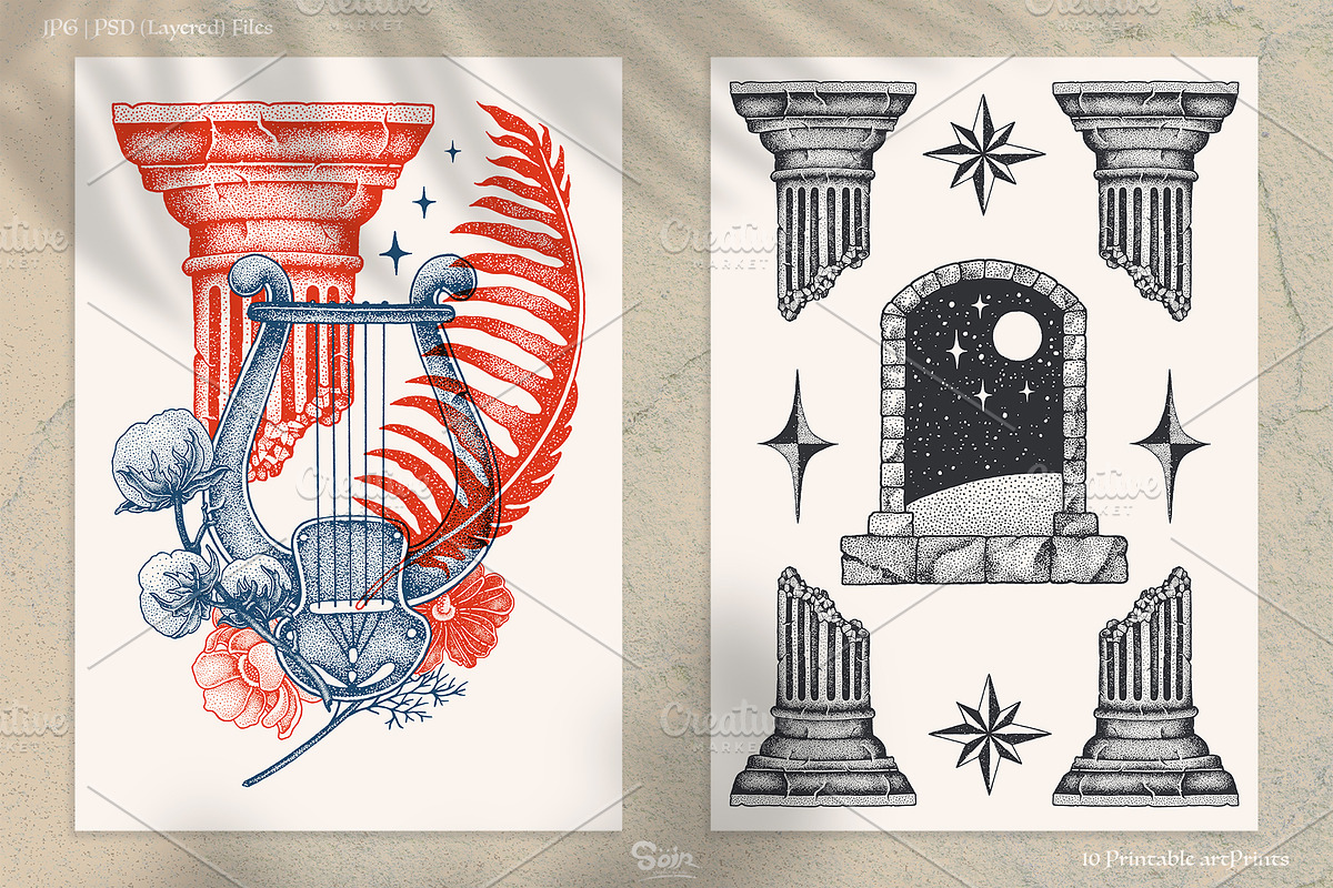 Pointillism graphics, a Decorative Illustration by Soir Creative (Photo 10 of 13)
