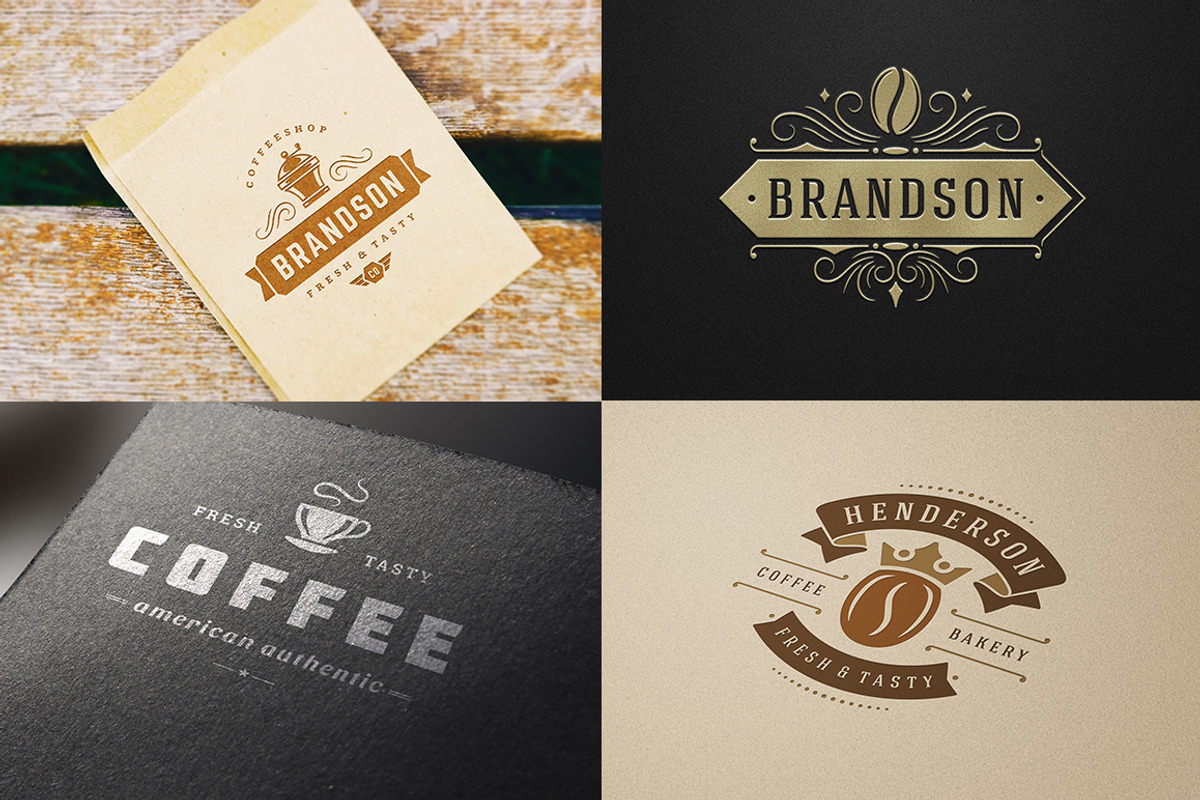 36 Coffee Logos and Badges, a Branding & Logo Template by Vasya Kobelev (Photo 11 of 15)