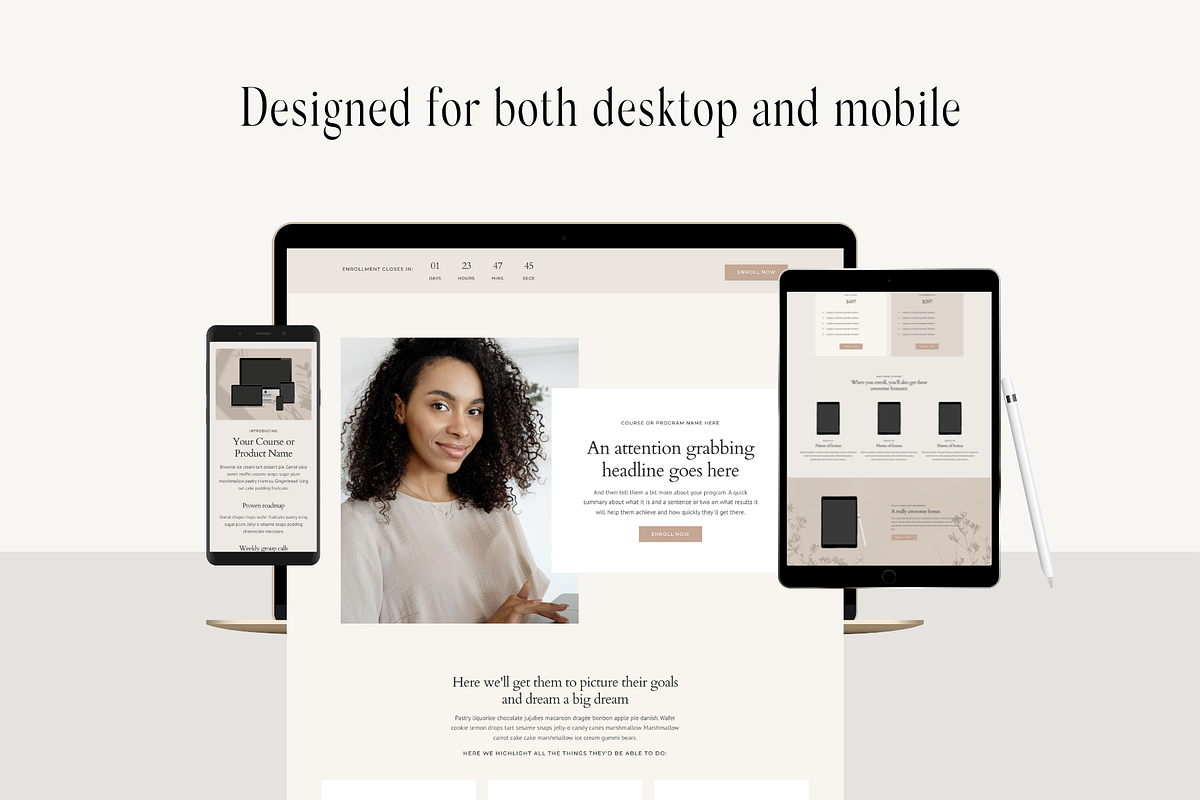 Kajabi Sales Page Template, a Landing Page Template by Pixel & Flow (Photo 7 of 8)