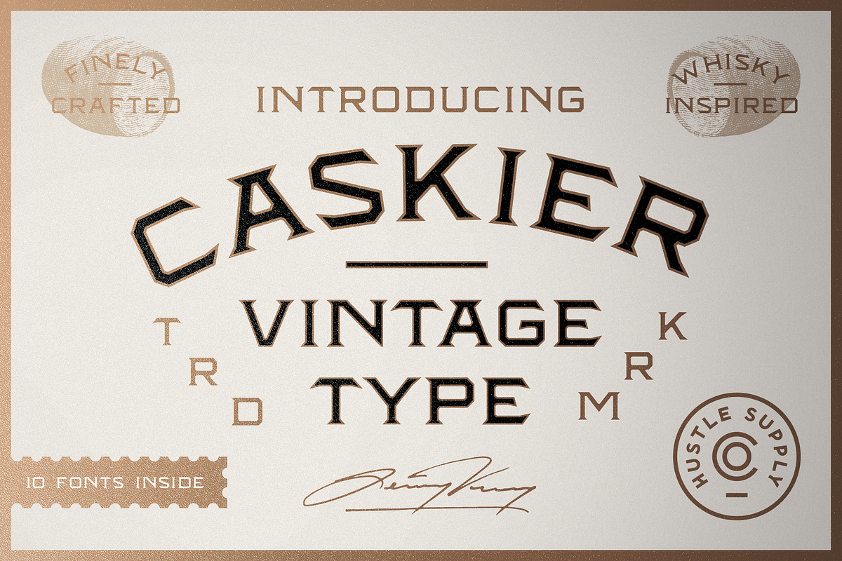 CASKIER (10 Font Files), a Serif Font by Hustle Supply Co. (Photo 1 of 9)