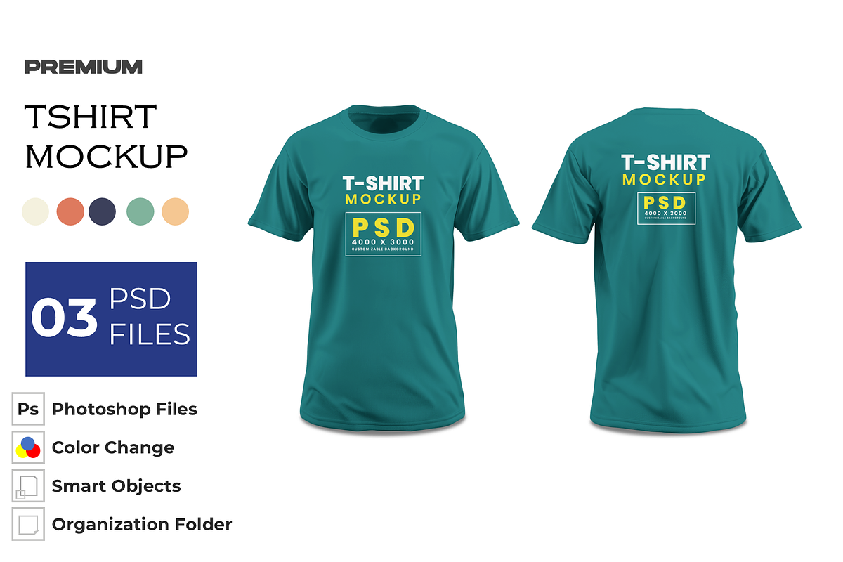 Premium Tshirt Mockup, an Apparel Mockup by DigitAuras (Photo 1 of 3)
