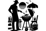 Black BBQ Grill SVG Set, an Object Graphic by jahid234 (Thumbnail 3 of 13)