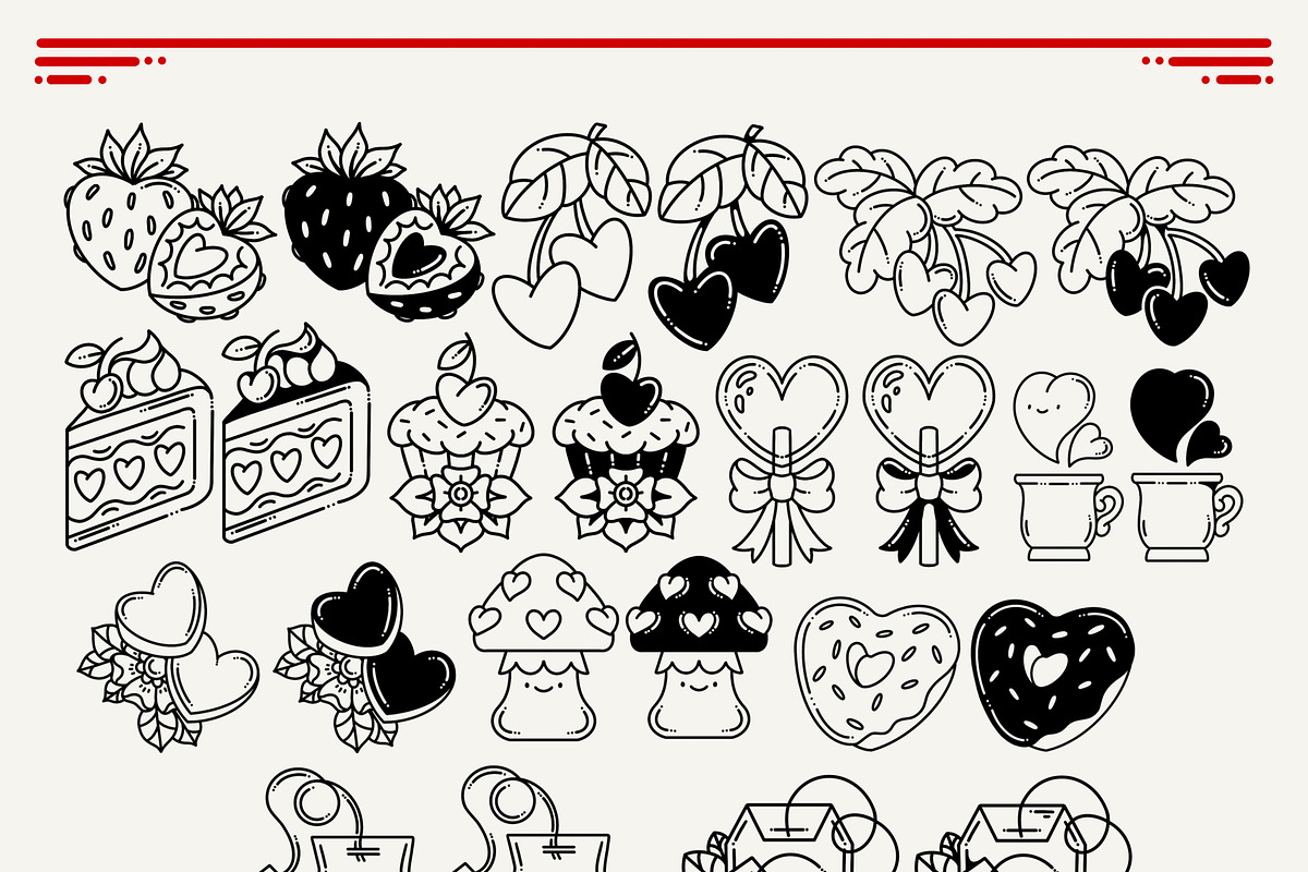 LOVE clipart collection, an Object Illustration by heyXeni (Photo 6 of 8)