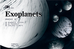 Exoplanets | Graphic set | 20 PNG's