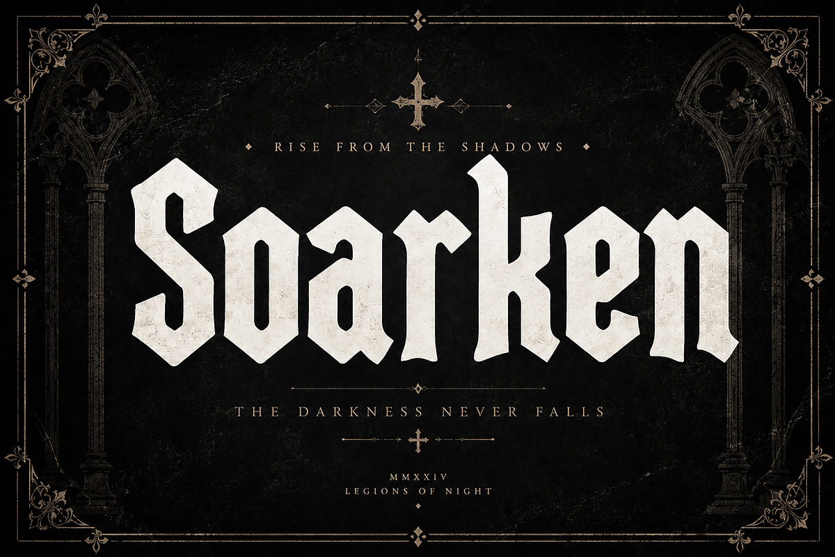 Soarken — Gothic Typeface, a Blackletter Font by Wow Magic (Photo 3 of 5)