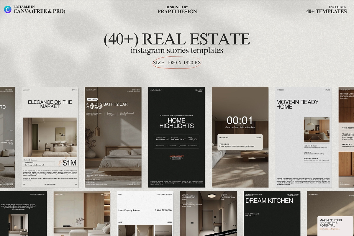 Real Estate Instagram Story Pack, a Social Media Template by Prapti Design (Photo 1 of 10)