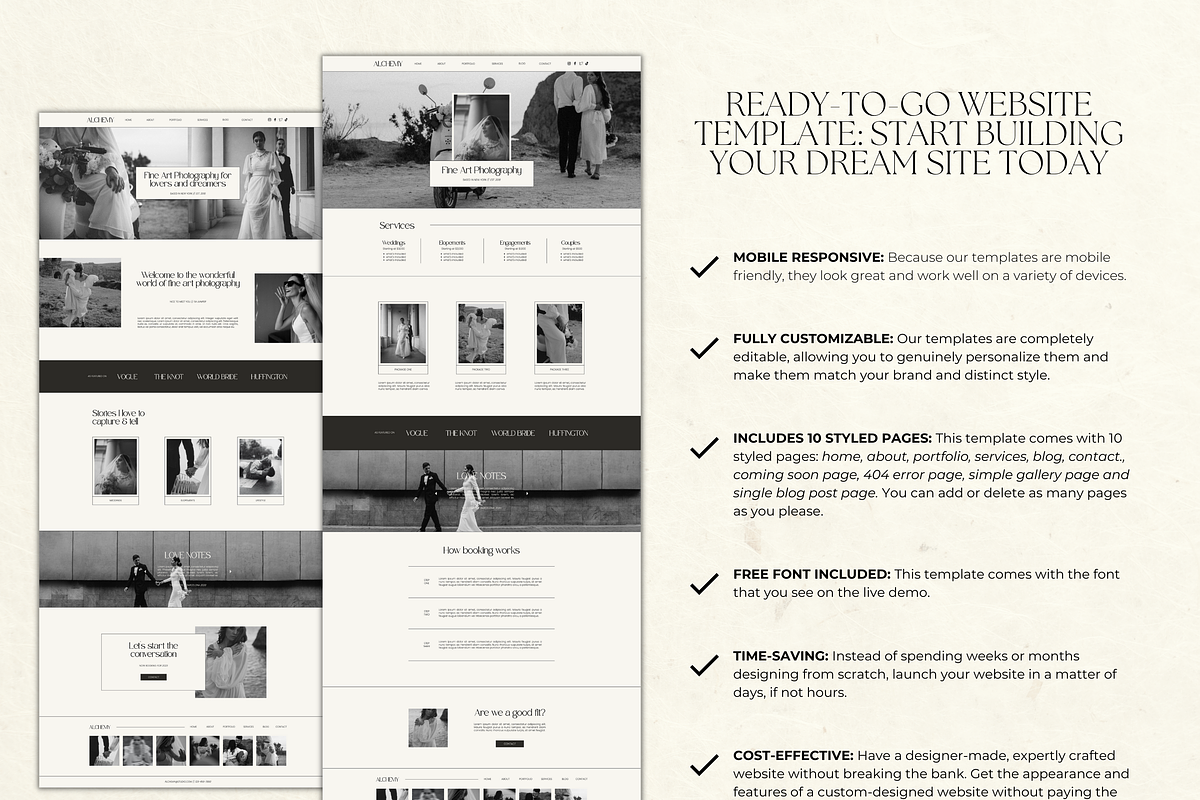 Showit Website Template Photography, an App Template by Branding Babe Co. (Photo 3 of 9)