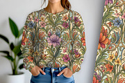 Vintage Decor Floral Background, a Decorative Illustration by Sharon Schwalbe (Thumbnail 3 of 6)