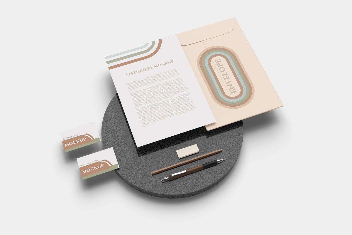 Stationery Mockup, a Pens & Pencil Mockup by Kenrichi (Photo 1 of 4)