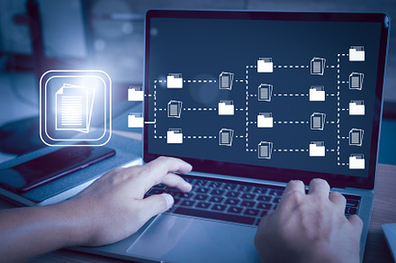 Man using technology for business.