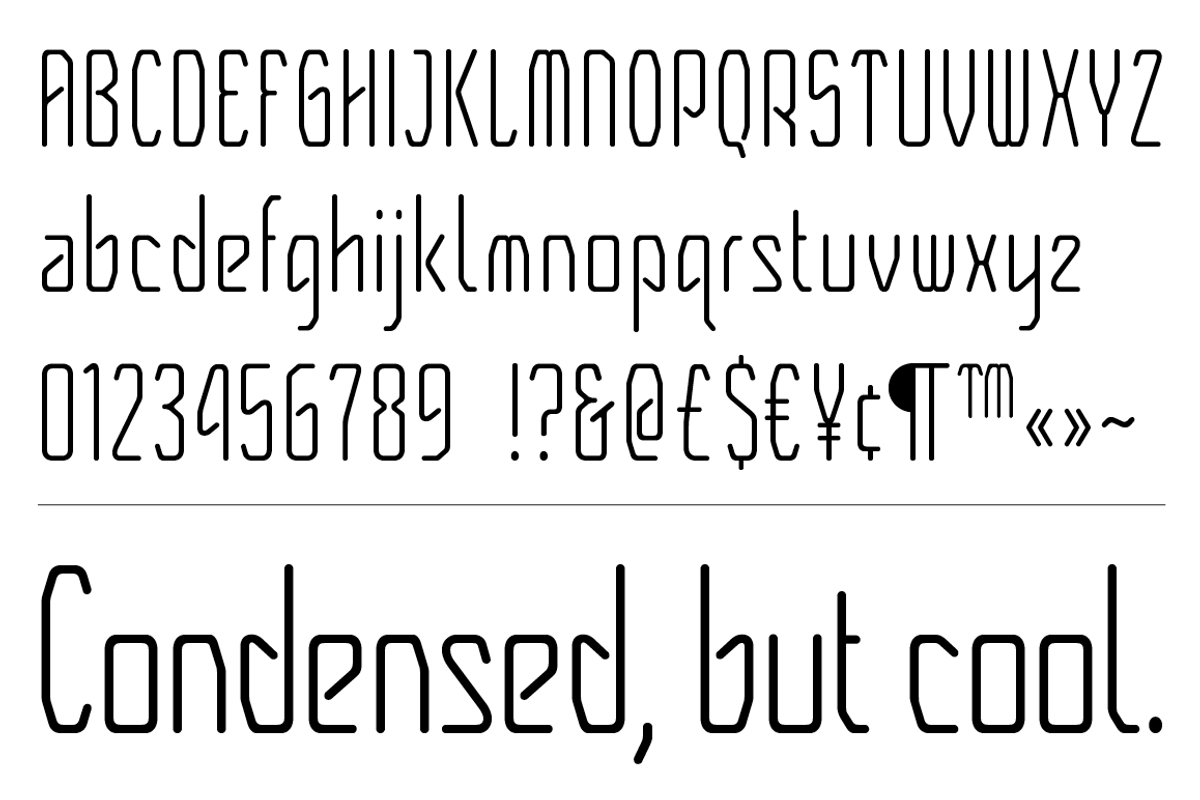 Angleface Condensed preview 2