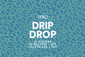 Drip Drop Liquid Patterns & Elements