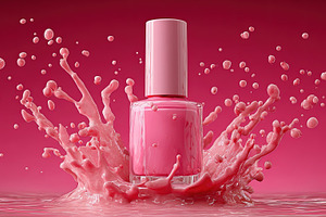 Pink Nail Polish Splash, a Beauty & Fashion Photo by Ales Munt