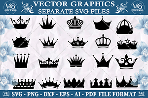 Queen Prince Crown SVG Design Bundle