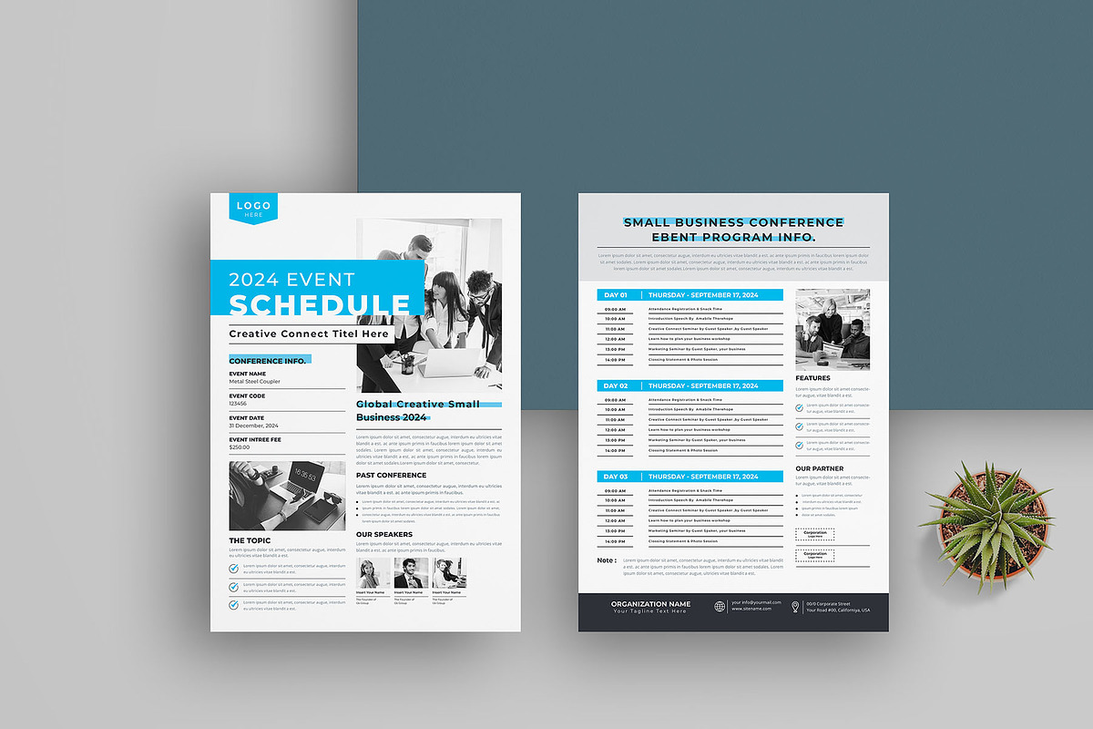 Event Schedule | MS Word & Indesign, a Flyer Template by obayes (Photo 3 of 4)