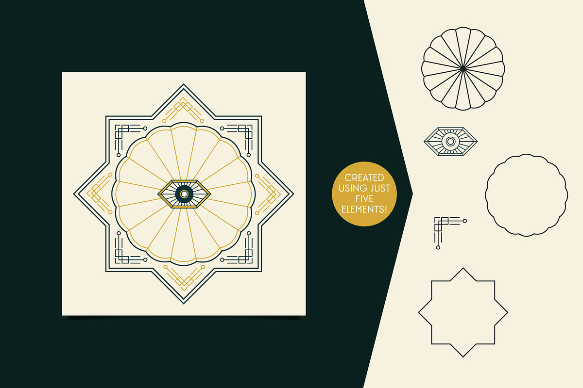 Art Deco Elements & Graphics, an Object Graphic by The Artifex Forge (Photo 6 of 17)