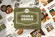 120 Food And Drink Intagram Template, a Social Media Template by Branding Victory STD (Thumbnail 1 of 9)