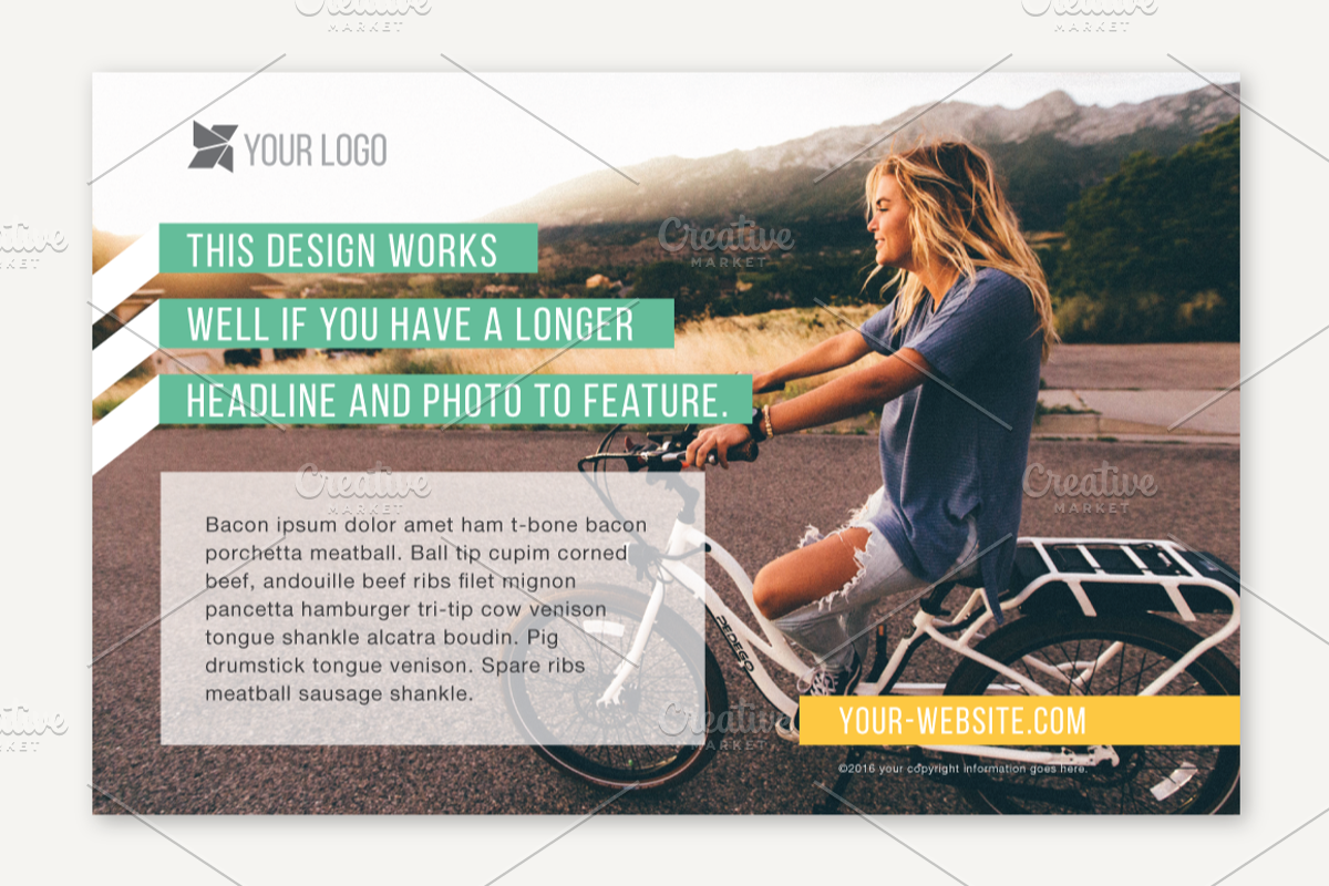 Four Half-Page Flyer Templates, a Templates & Theme by Joanna Haecker (Photo 5 of 5)