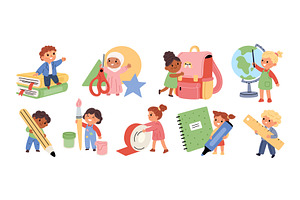 Little students. Back to school kids, an Object Illustration by YummyBuum