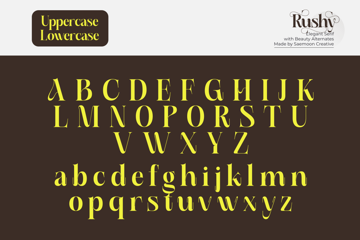 Rushy, a Serif Font by saemoon creative (Photo 7 of 14)
