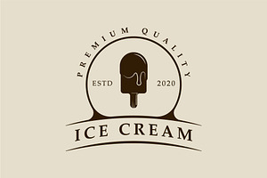 ice cream stick logo vector vintage, a Branding & Logo Template by zyxroun shop
