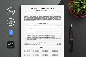 ATS Resume Template Google Docs