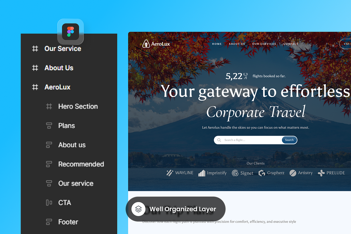AeroLux - Travel Agency Landing Page preview 2