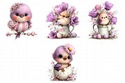 Whimsical Easter Birds Clipart, an Illustration by Daily.Designs (Thumbnail 5 of 8)