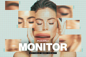 Monitor Photo Effect Template