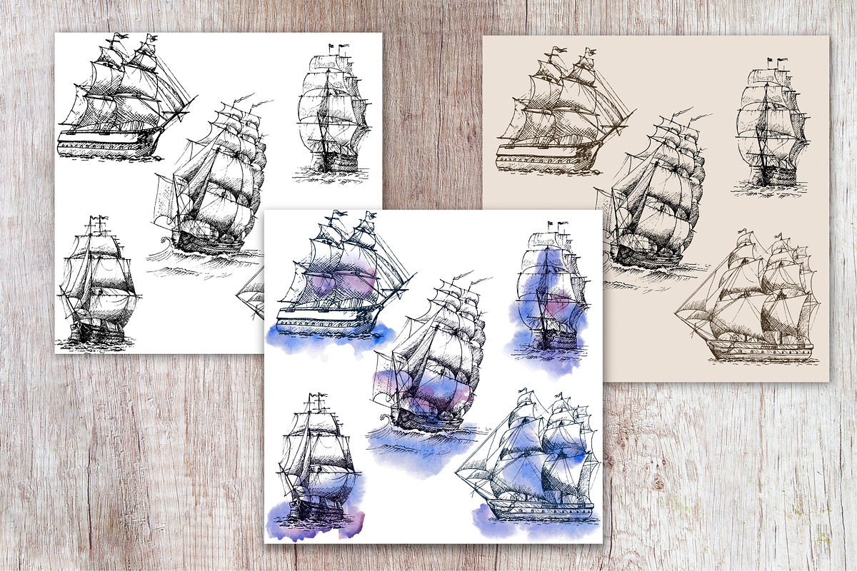 Sea Adventures Collection, a Wallpaper Graphic by Fortuna Venit (Photo 4 of 5)