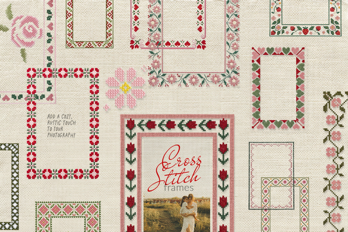 Cross Stitch 80+ Scrapbook frames, an Object Graphic by 60secondsArt (Photo 3 of 10)