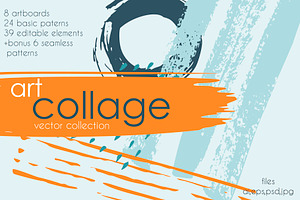Art collage vector collection
