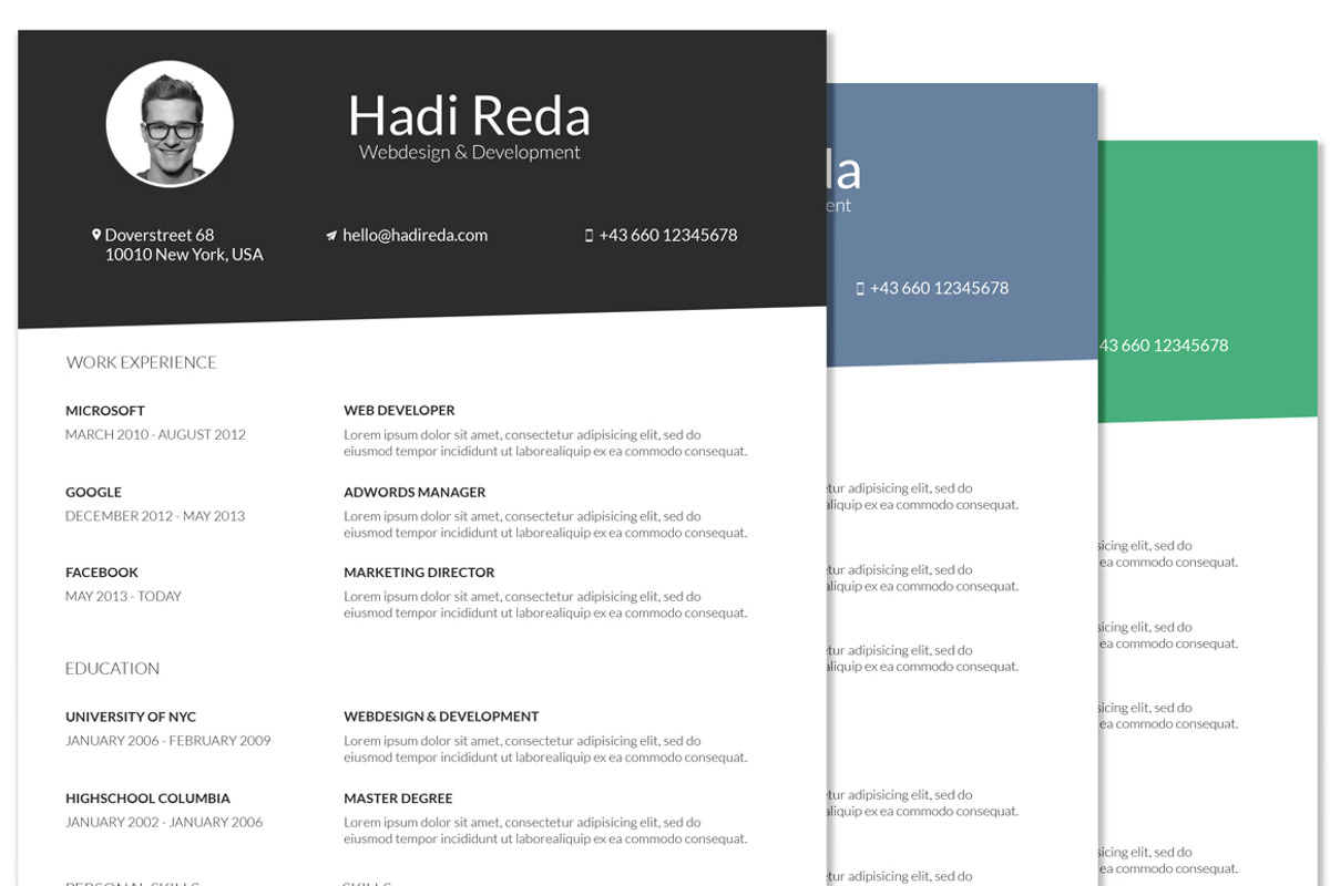 A4 Curriculum Vitae Resume Template, a Resume Template by athadi (Photo 2 of 5)