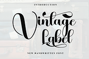 Vintage Label, a Handwritten Font by InermediaSTUDIO (Thumbnail 1 of 8)