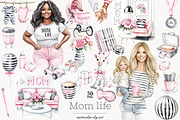 Mom And Baby Clip Art, a Person Illustration by GlamArtZhanna (Thumbnail 1 of 8)