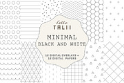 Minimal Black and White Overlays, a Pattern Graphic by Hello Talii (Thumbnail 1 of 4)