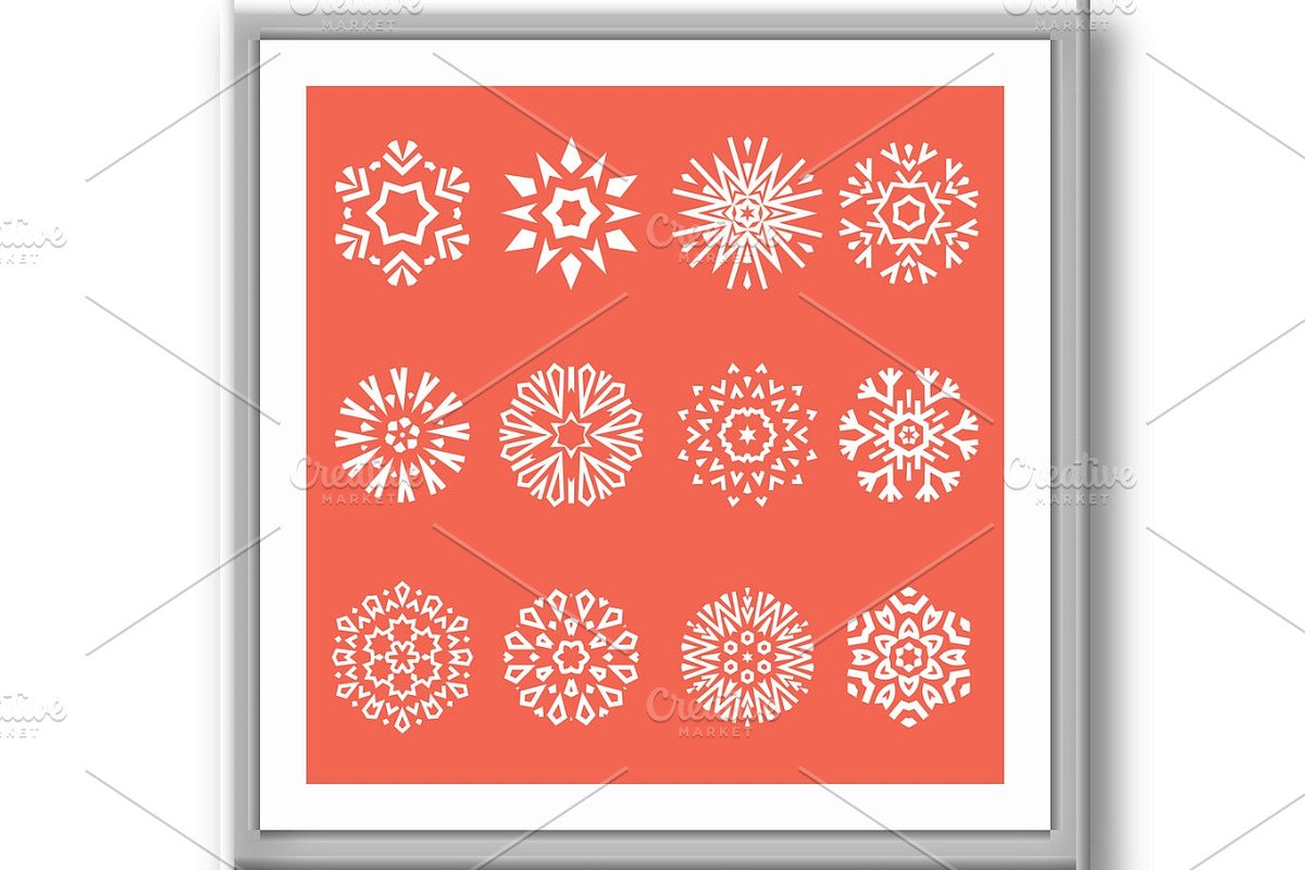 Snowflakes icon collection. Graphic, a Decorative Illustration by RODINA (Photo 3 of 3)