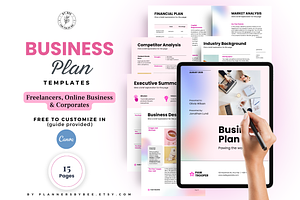 Business Plan Template, Pitch Deck, a Print Template by PlannersByBee