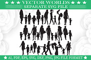Mother With Kid Svg, Kids Svg, an Object Graphic by VectorWorlds (Thumbnail 2 of 3)