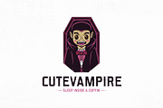 Cute Vampire Logo Template, a Branding & Logo Template by vectorwithin (Thumbnail 2 of 3)