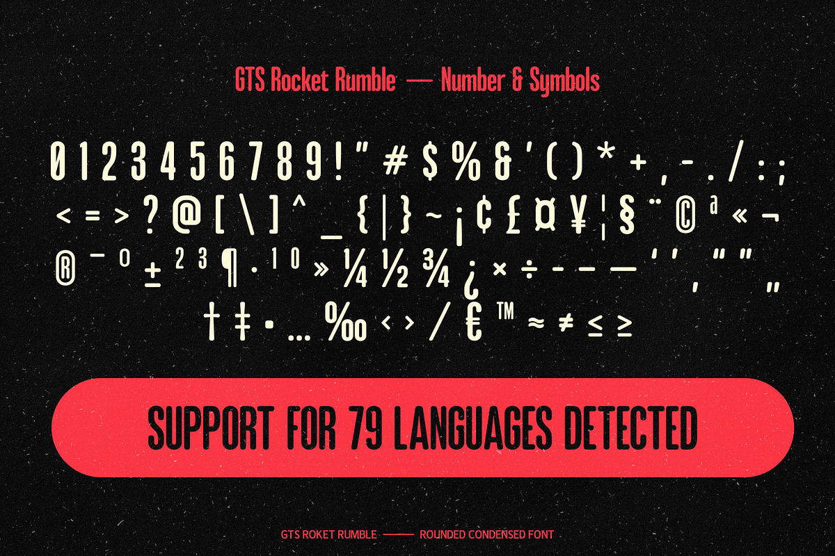 GTS Rocket Rumble | Retro Condensed, a Sans Serif Font by Graptail (Photo 22 of 23)