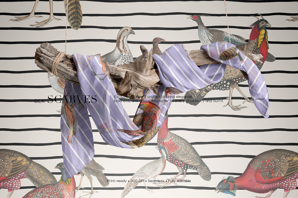 Gilded Feathers Vintage Prints 2026, a Pattern Graphic by LEAFure (Photo 7 of 10)