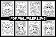 Whimsical Goblin World Coloring Page, a Decorative Illustration by Design Station (Thumbnail 2 of 8)