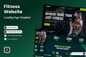 BearFit - Fitness Website, a Landing Page Template by SLAB! Design