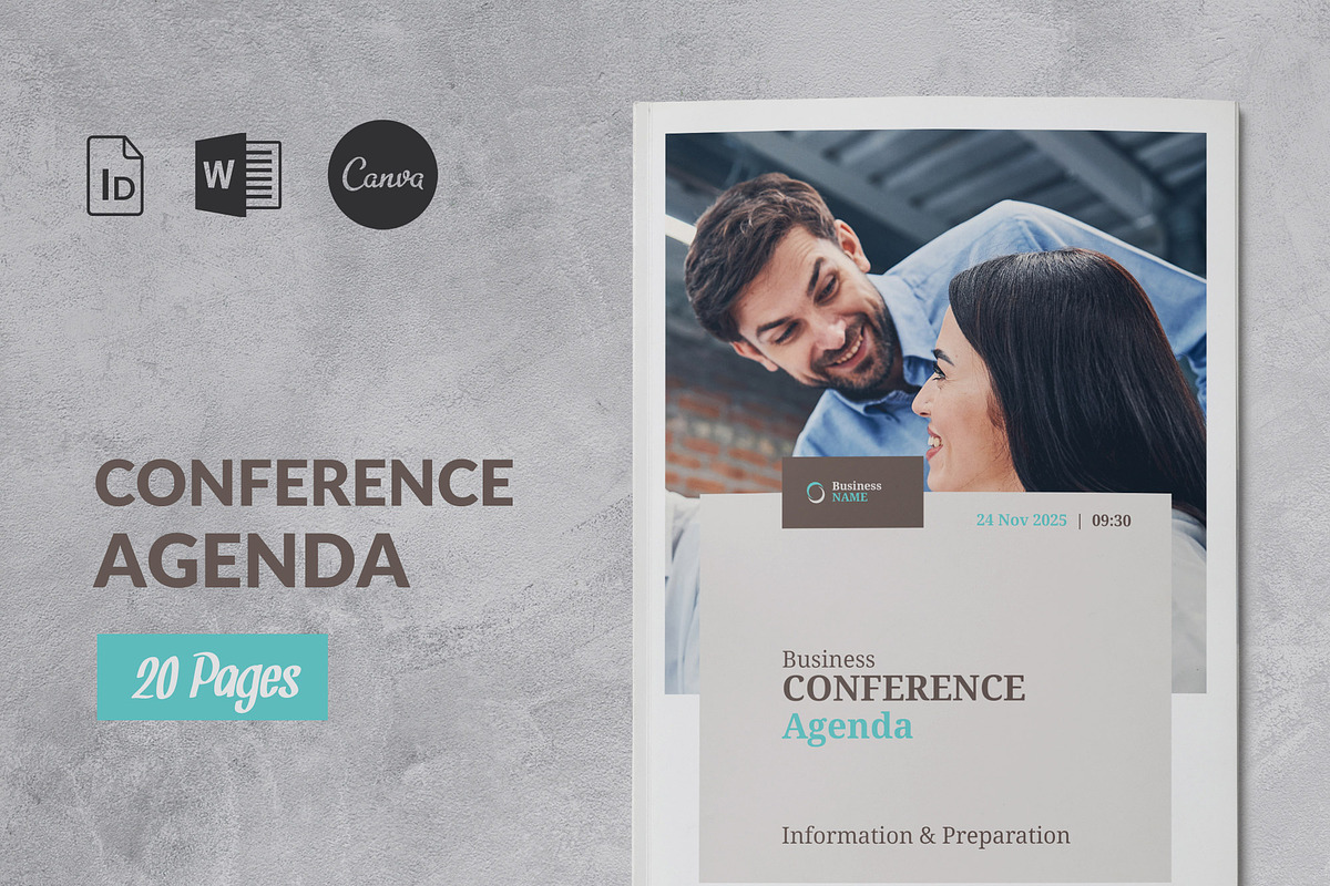 Conference Agenda, a Brochure Template by Sabin (Photo 1 of 7)
